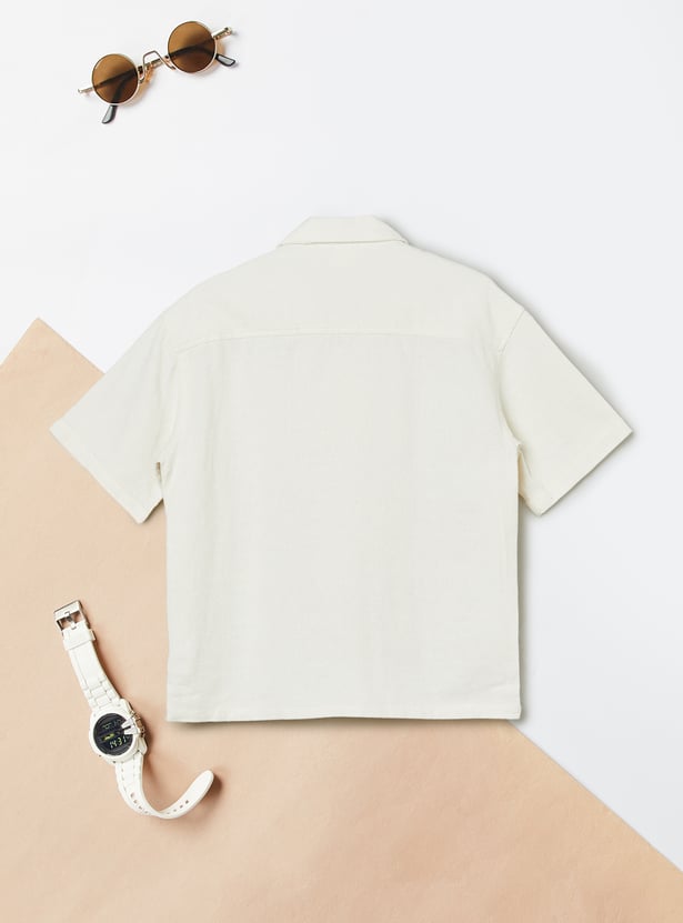Boys Embellished Oversized Shirt