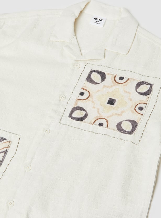 Boys Embellished Oversized Shirt