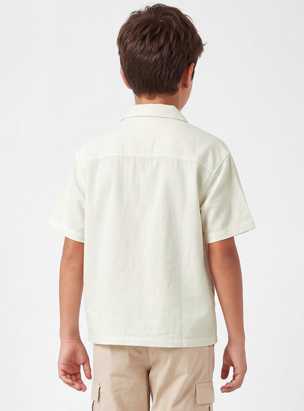 Boys Embellished Oversized Shirt