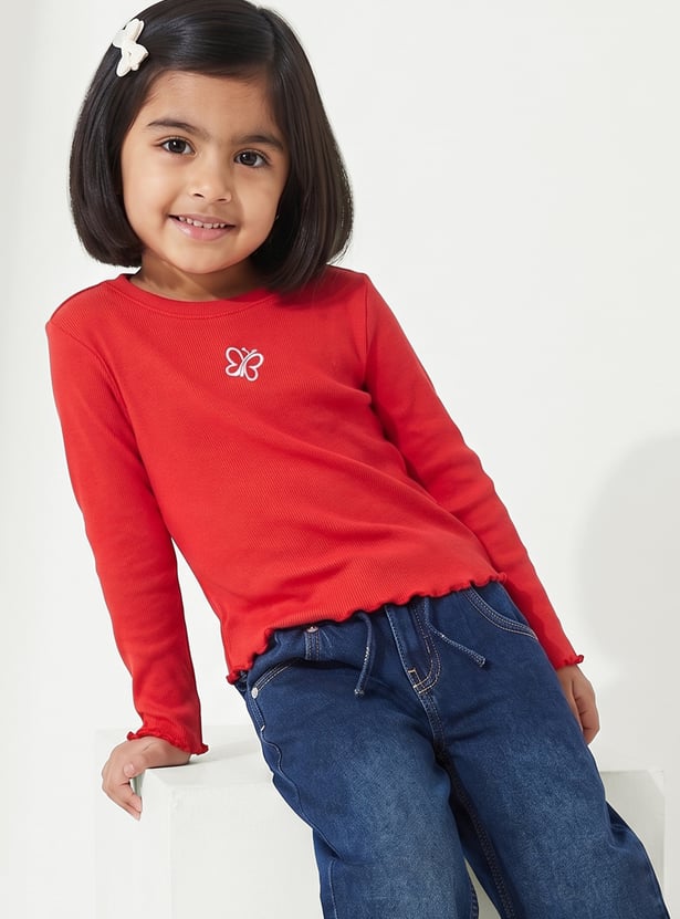 Girls Embroidered Top