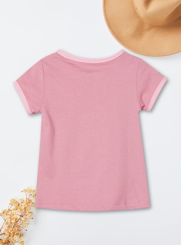 Girls Teddy Printed T-shirt