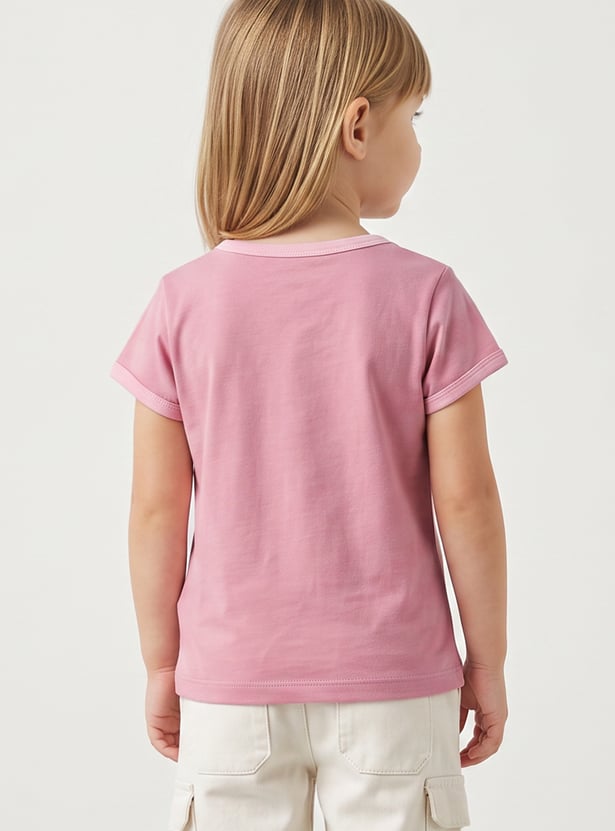 Girls Teddy Printed T-shirt