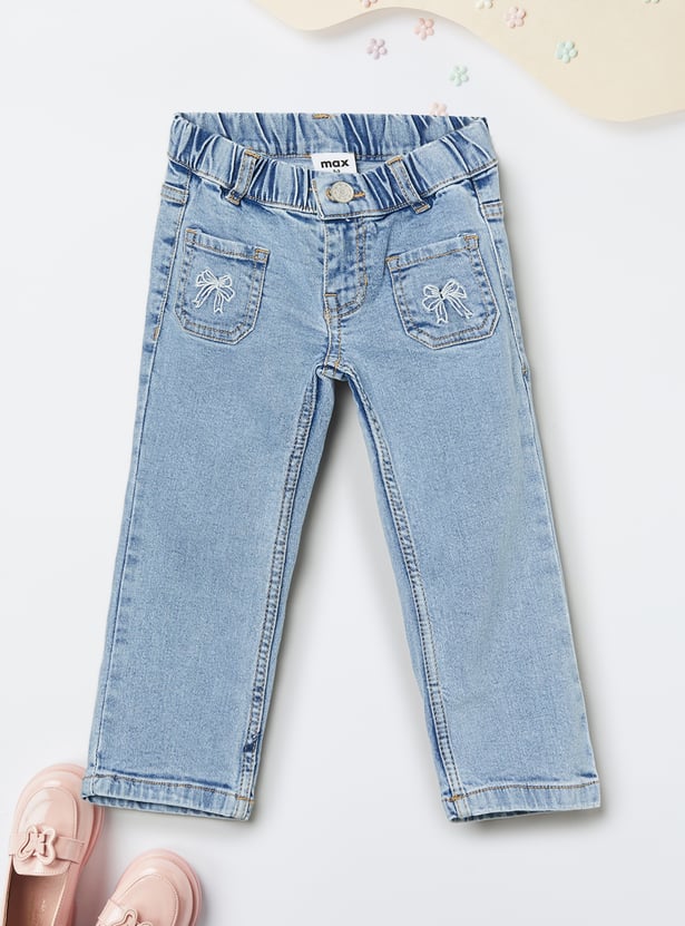 Girls Embroidered Jeans
