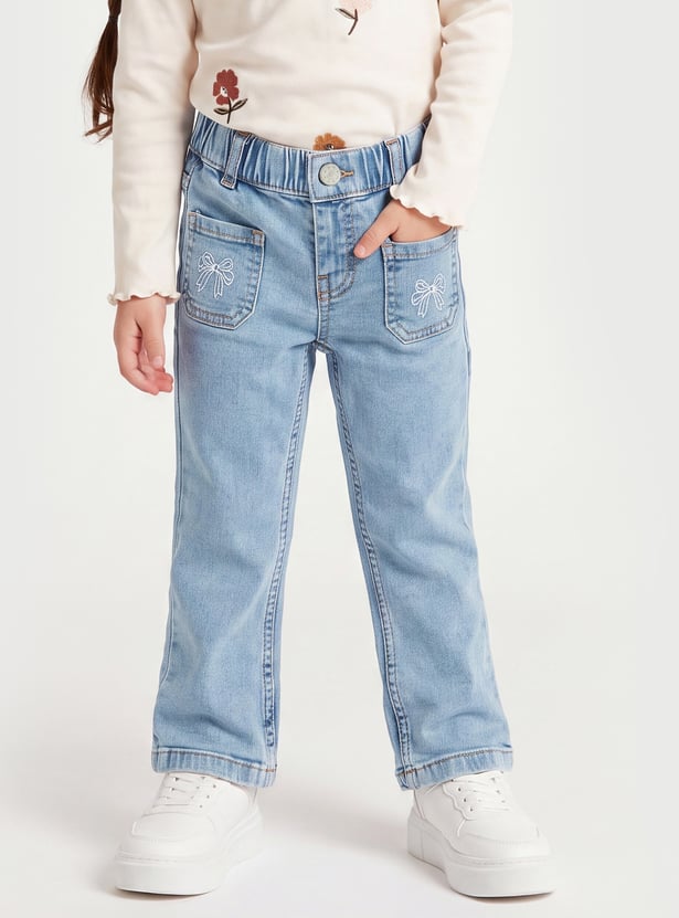 Girls Embroidered Jeans