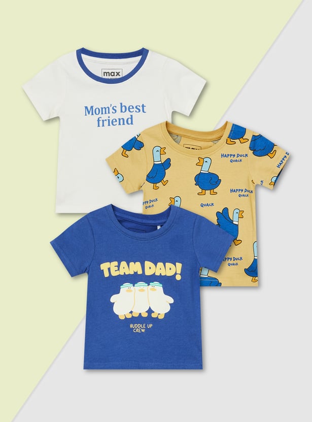 Boys Printed T-shirts - Pack of 3