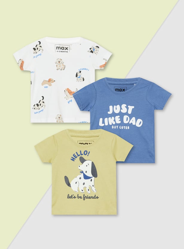 Boys Printed T-shirts - Pack of 3