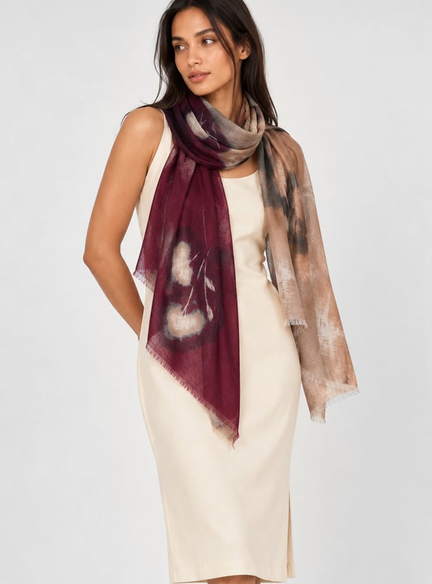Women Floral Print Scarf