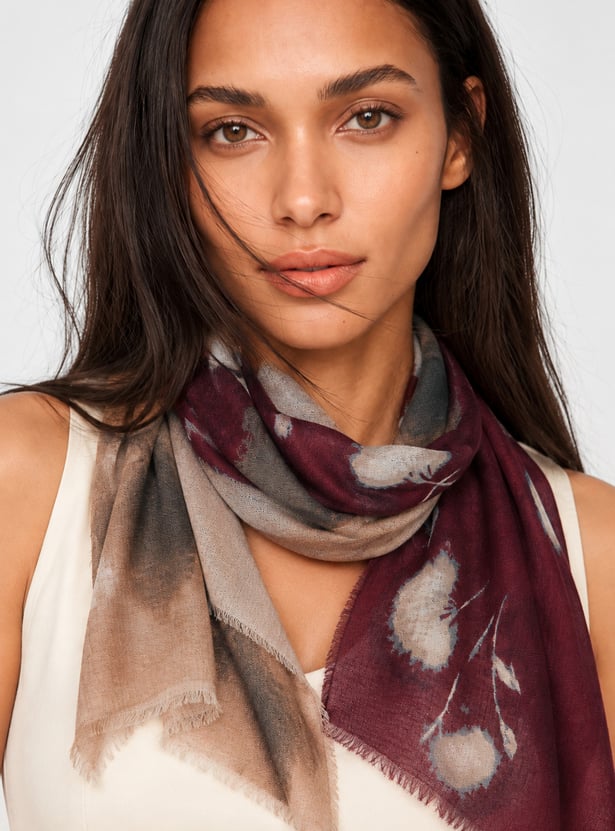 Women Floral Print Scarf
