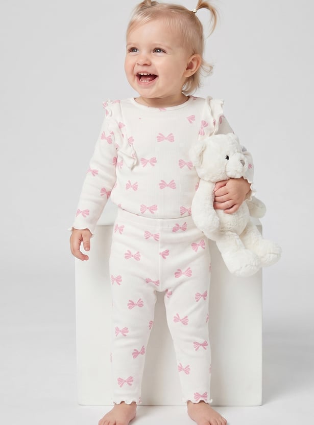 Girls Ribbed Leggings - Pack of 2