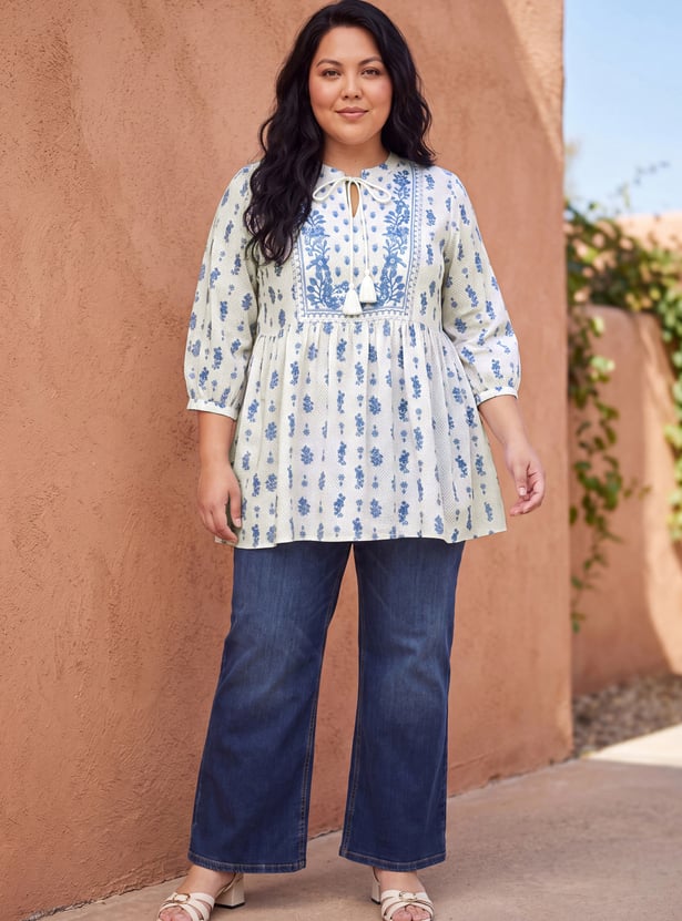 Women Floral Print Tunic