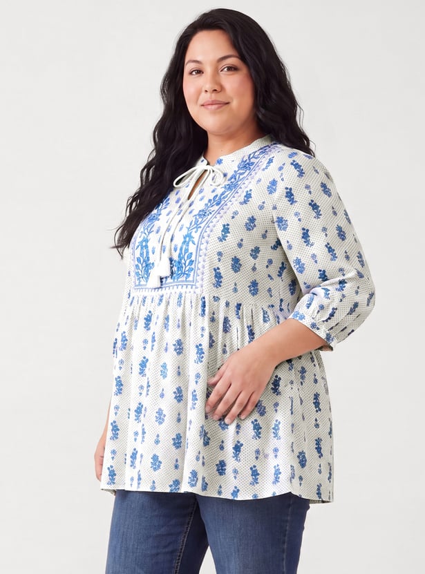 Women Floral Print Tunic