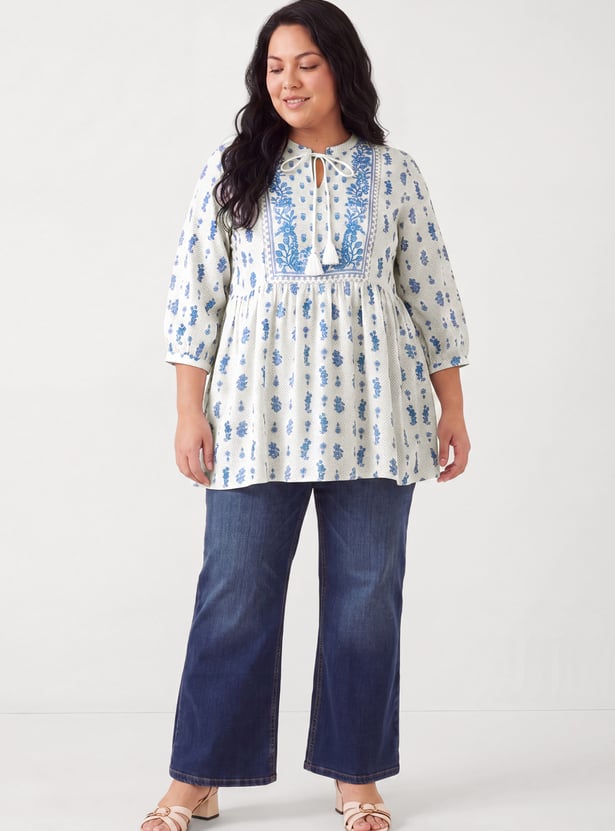 Women Floral Print Tunic