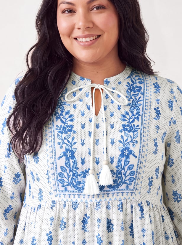 Women Floral Print Tunic