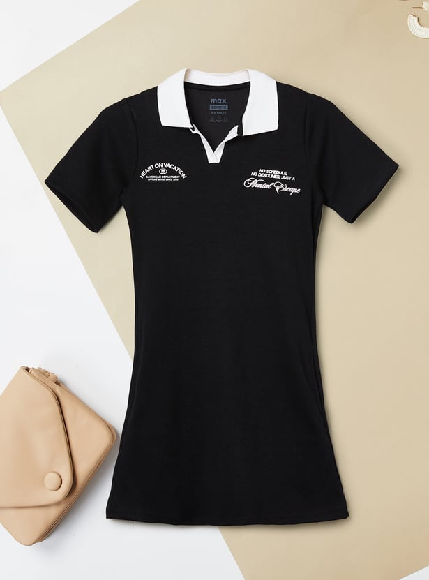 Girls Printed T-shirt Dress
