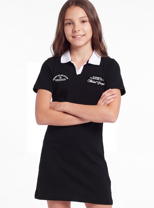 Girls Printed T-shirt Dress