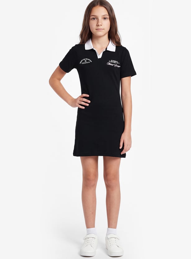 Girls Printed T-shirt Dress