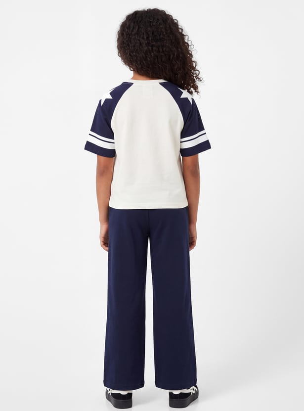 Girls Printed Trousers Set