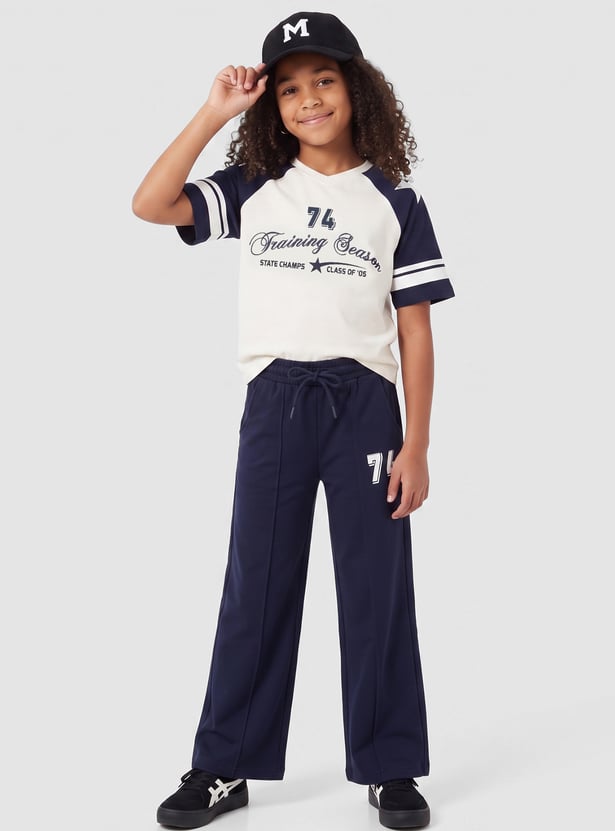 Girls Printed Trousers Set