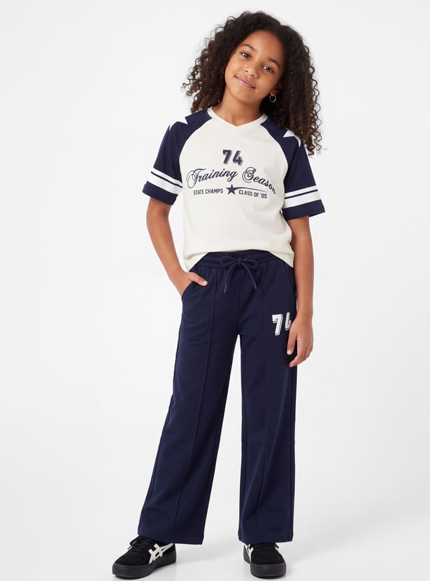 Girls Printed Trousers Set