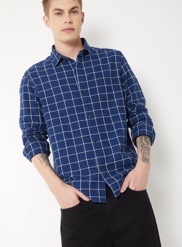 Men Checked Regular Fit Shirt