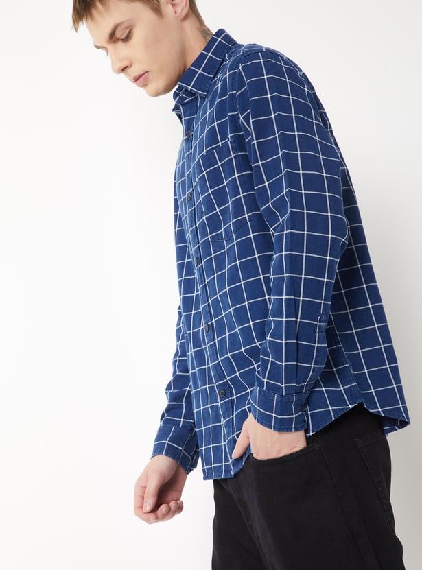 Men Checked Regular Fit Shirt