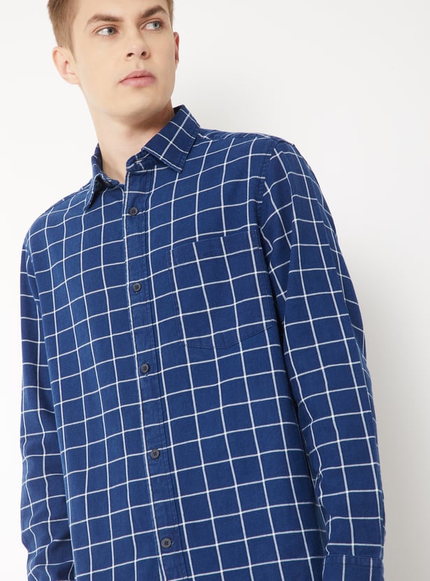 Men Checked Regular Fit Shirt