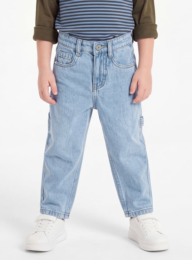 Boys Mid-Wash Carpenter Jeans