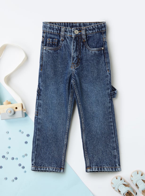 Boys Stone Wash Carpenter Fit Jeans
