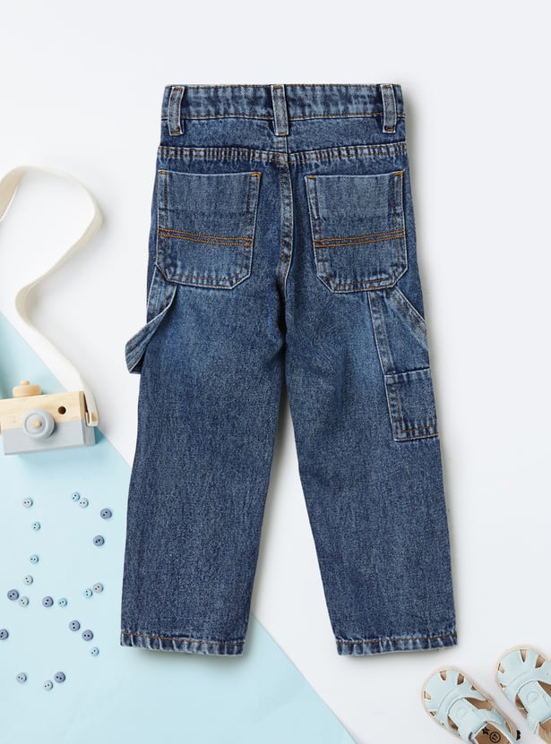 Boys Stone Wash Carpenter Fit Jeans