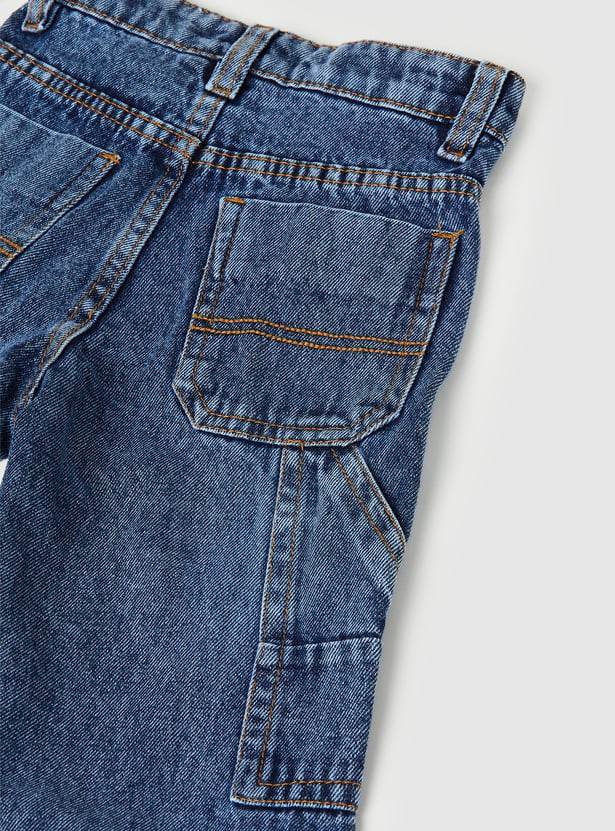 Boys Stone Wash Carpenter Fit Jeans