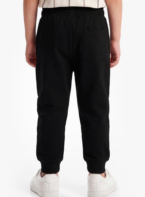 Boys Solid Relaxed Fit Joggers