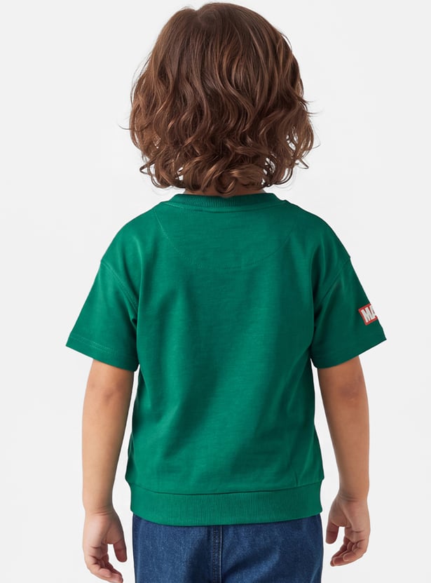 Boys Spiderman Printed Loose Fit T-shirt