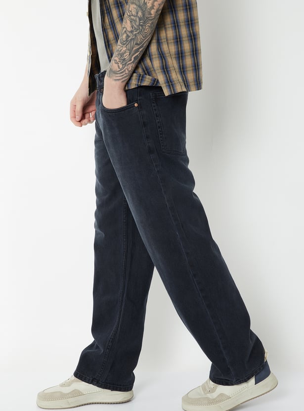 Men Washed Relaxed Fit Jeans