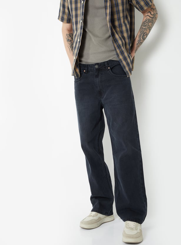 Men Washed Relaxed Fit Jeans