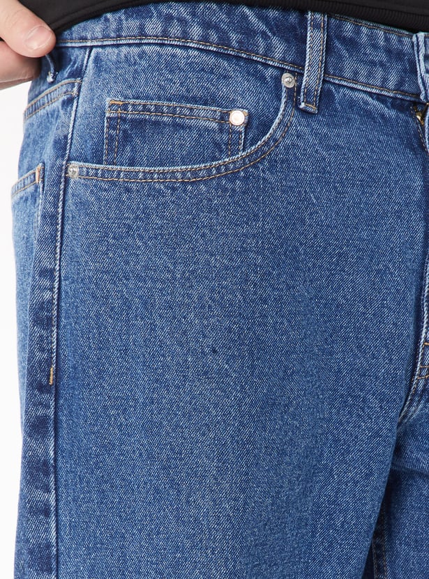 Men Solid Wash Relaxed Fit Jeans