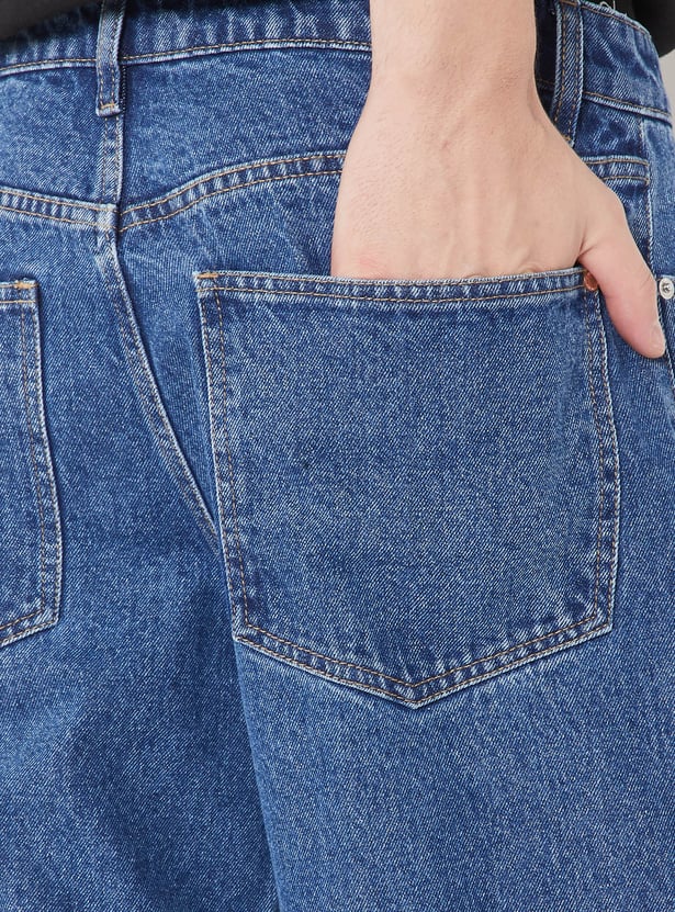 Men Solid Wash Relaxed Fit Jeans