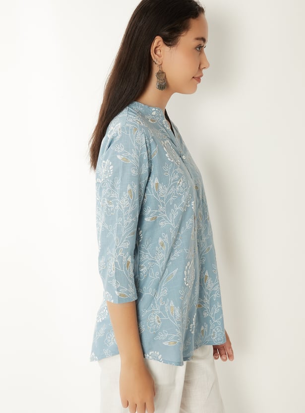 Women Floral Print Straight Kurti