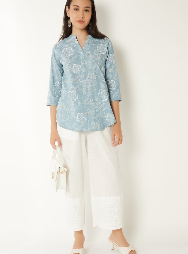 Women Floral Print Straight Kurti