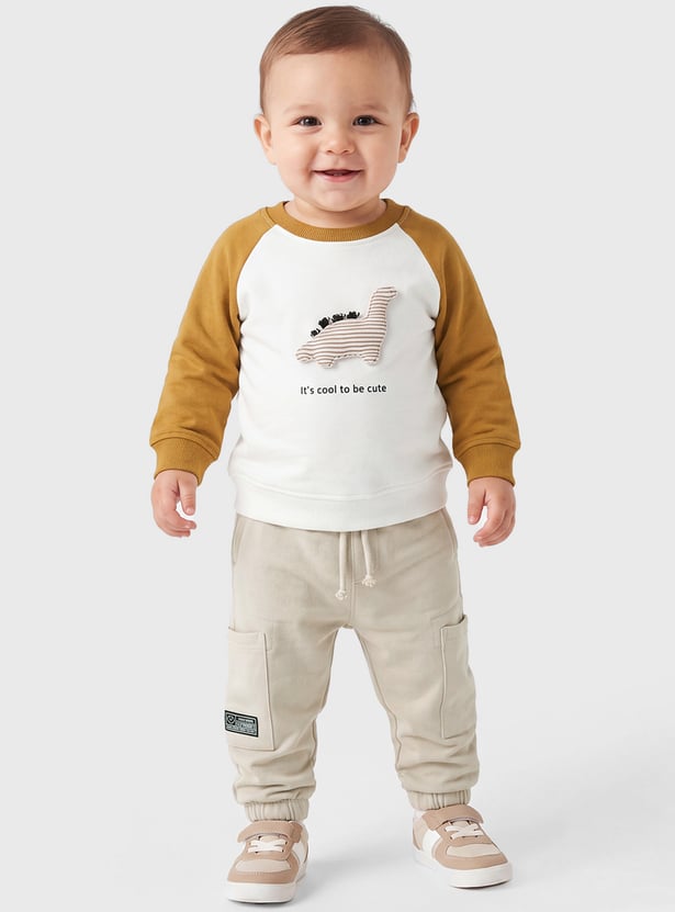 Boys Dinosaur Applique Joggers Set