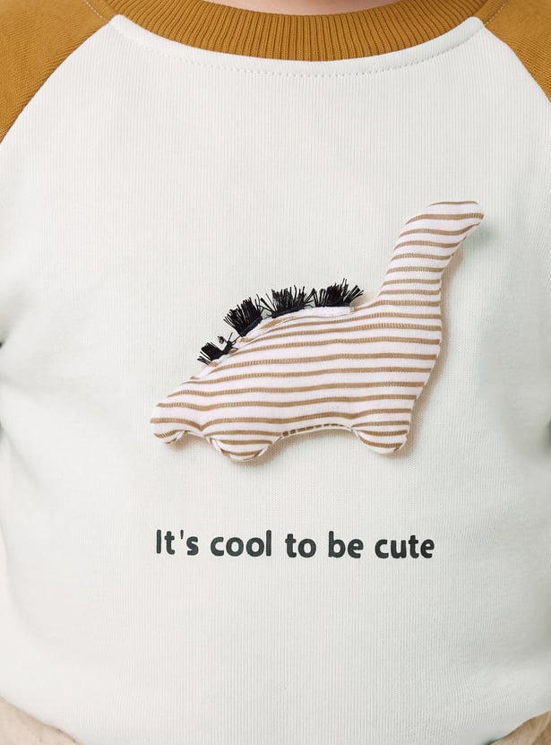 Boys Dinosaur Applique Joggers Set