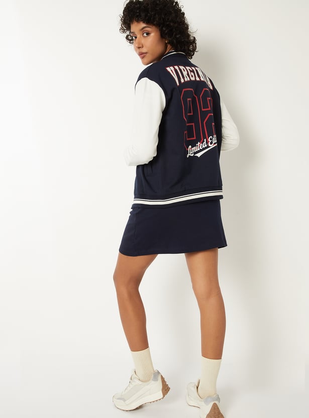 Women Printed Bomber Jacket