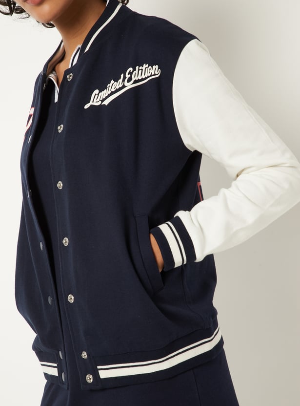 Women Printed Bomber Jacket