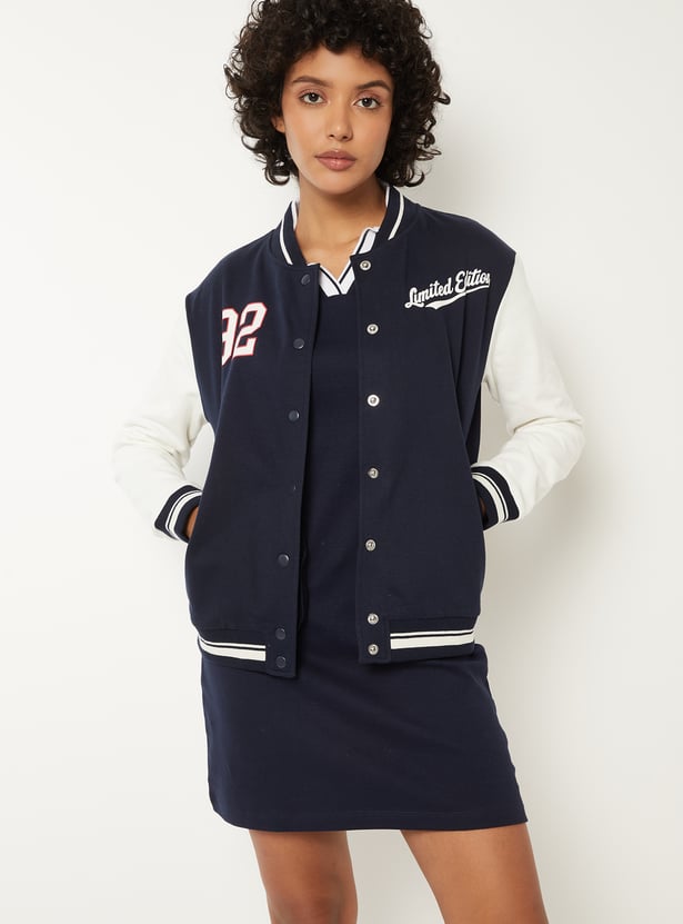 Women Printed Bomber Jacket