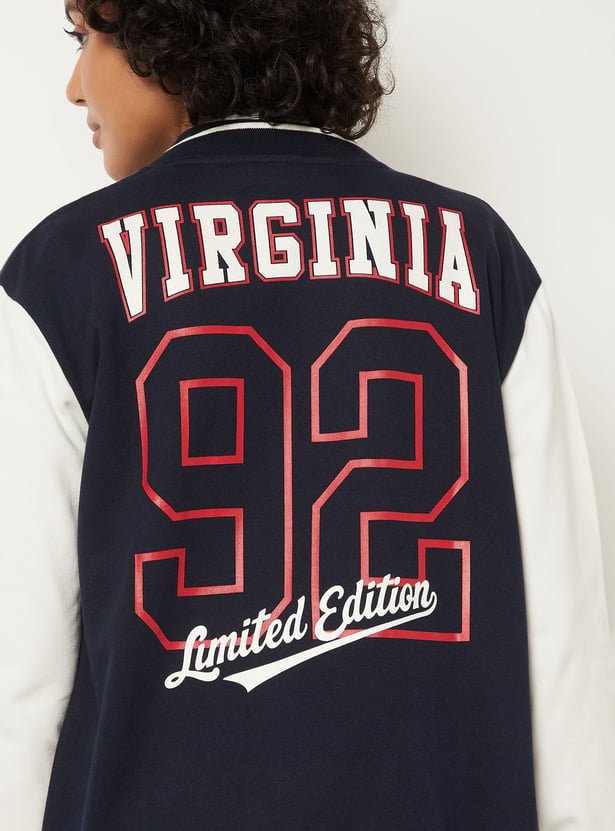 Women Printed Bomber Jacket