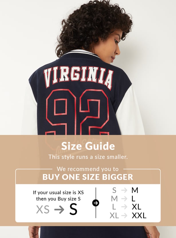 Women Printed Bomber Jacket