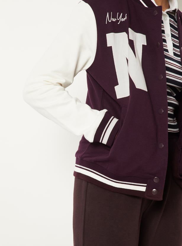 Women Printed Bomber Jacket