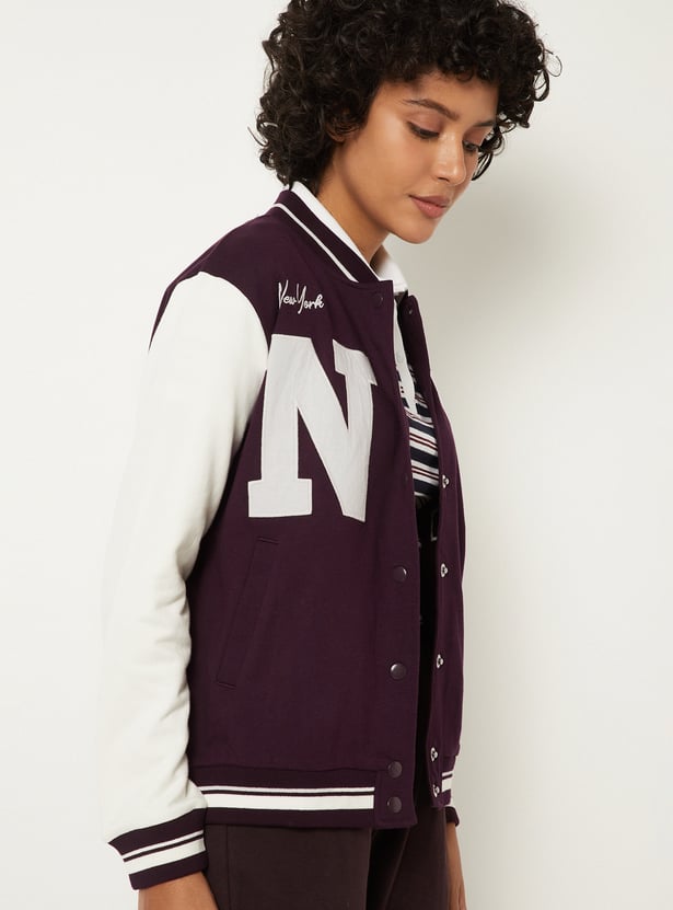 Women Printed Bomber Jacket