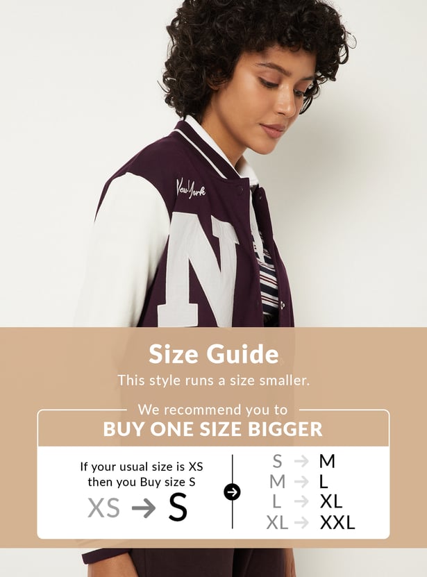 Women Printed Bomber Jacket