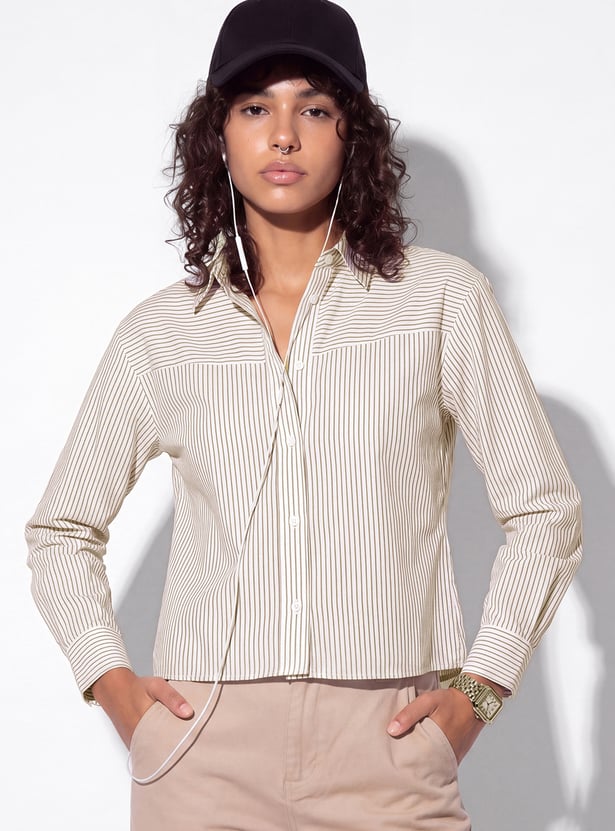 URB_N Women Striped Shirt