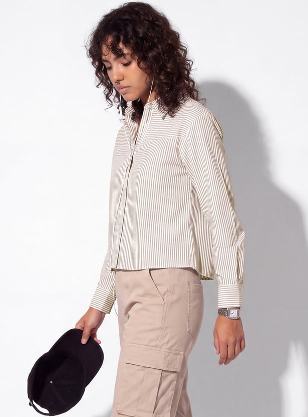 URB_N Women Striped Shirt